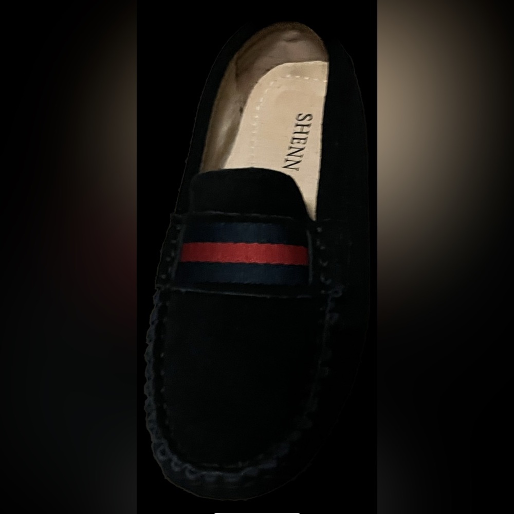 Boys black dress loafer